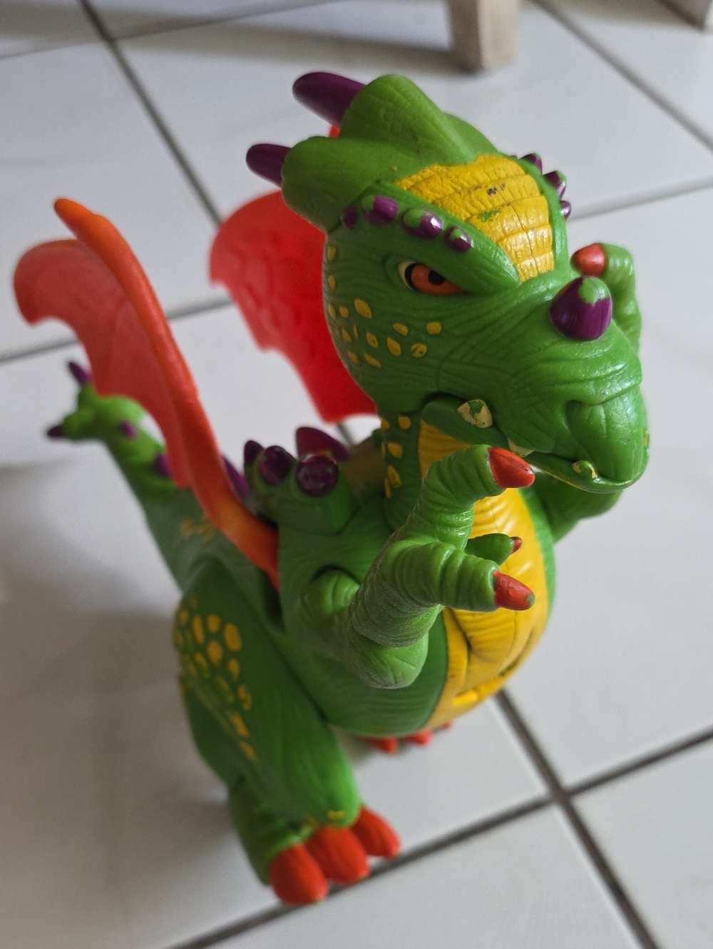 Fisher-Price Green and Orange Toy Dragon Action Figure